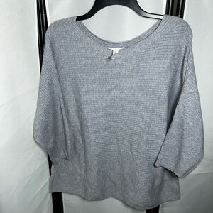 Soma Gray Crew & Scoop Neck Sweater Soft Knit